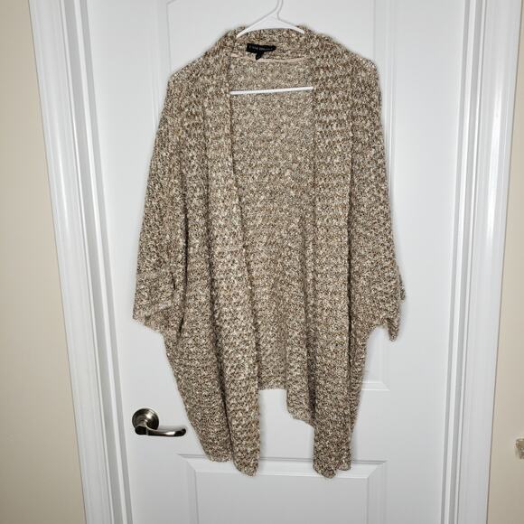 Lane Bryant Tan Open Front Sweater Cardigan Plus 14 16 18 20 - Picture 1 of 9
